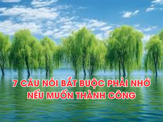 7 CÂU NÓI BẮT BUỘC PHẢI NHỚ NẾU MUỐN THÀNH CÔNG