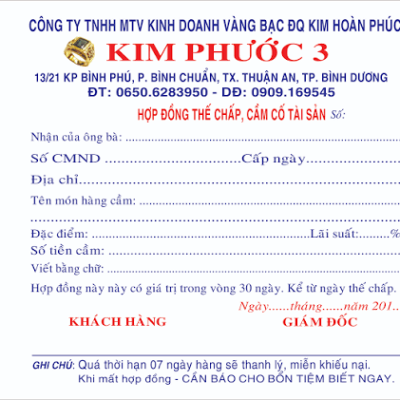  	In hợp đồng dịch vụ 2 liên