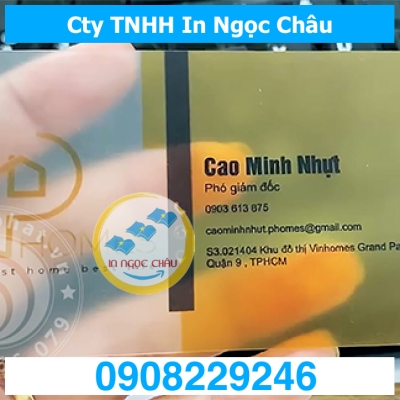  	In card nhựa trong suốt giá rẻ TpHCM