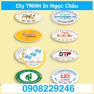  	In tem bảo hành giá rẻ in nhanh
