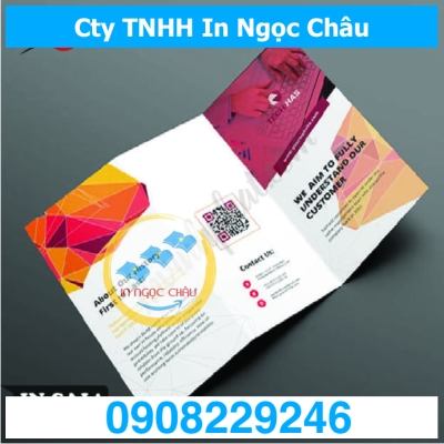  	In Brochure A4 – Số lượng 1000 tờ A4 cấn 2 đường