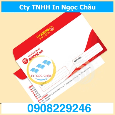  	Công ty in bao thư A6 chuyên nghiệp giá rẻ TpHCM