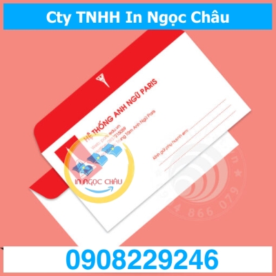  	In bao thư nhỏ 12 x 22cm giá rẻ