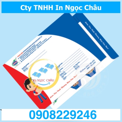  	In bì thư đủ loại lớn 25x35cm, trung 17x23cm, 18x25cm, nhỏ 12x22cm