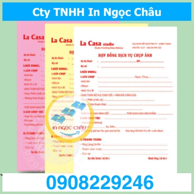  	In hợp đồng 3 liên