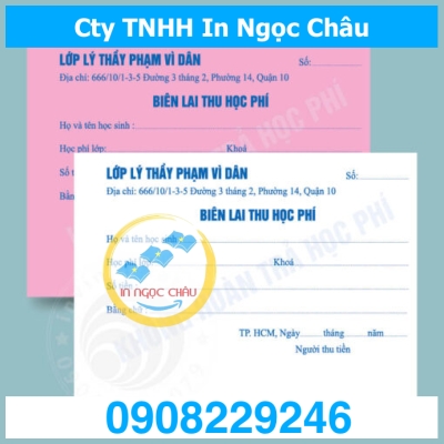  	In biên lai thu tiền giá rẻ