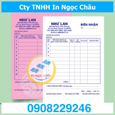  	In Biên Nhận giá rẻ