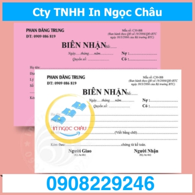  	Công ty in biên nhận 2 liên giá rẻ