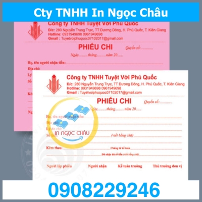  	Công ty in phiếu chi giá rẻ