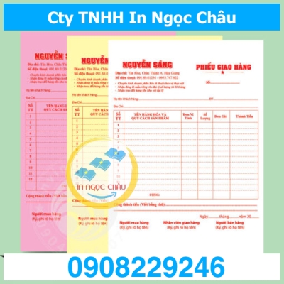  	Công ty in phiếu giao hàng 3 liên giá rẻ