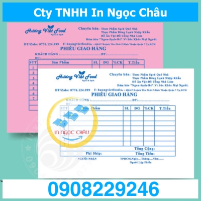  	In phiếu giao hàng