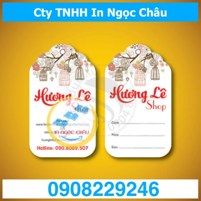  	Giá rẻ hơn 20% khi In Tag, Mác, Thẻ treo, Price tag Long An