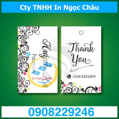  	Giá rẻ hơn 20% khi In Tag Quần Áo HCM, Mác, Thẻ treo, Price tag