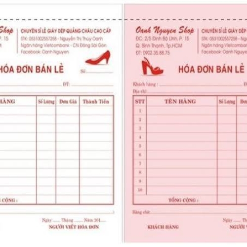 	In hóa đơn bán lẻ