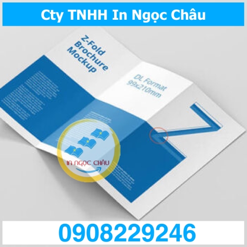  	In Brochure A4 – Số lượng 2000 tờ A4 cấn 2 đường