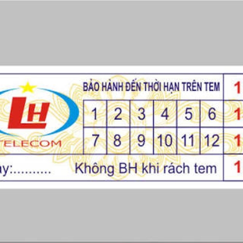  	In tem bảo hành giá rẻ in nhanh