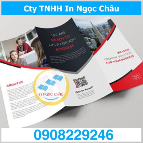 	In Brochure A4 – Số lượng 2000 tờ A4 cấn 2 đường