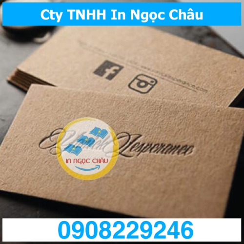  	In Card visit – Name card – Danh thiếp giấy kraft giá rẻ