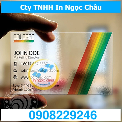  	In name card nhựa giá rẻ TpHCM