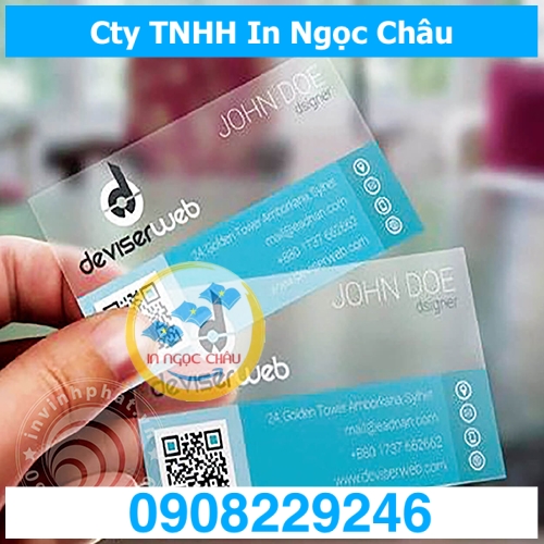  	In name card nhựa giá rẻ TpHCM