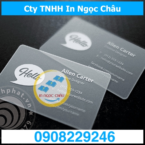  	In name card nhựa giá rẻ TpHCM