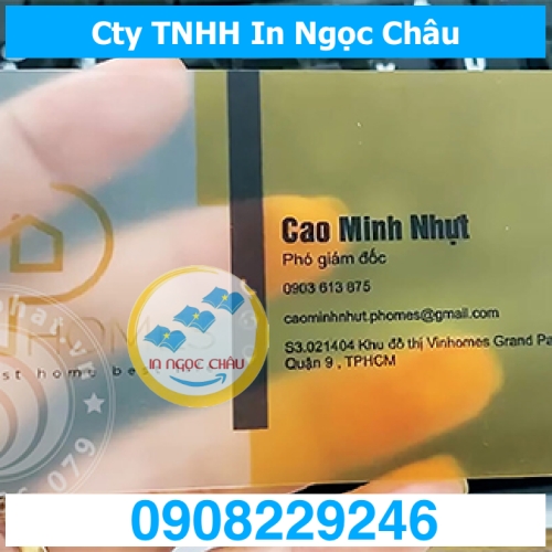  	In card nhựa trong suốt giá rẻ TpHCM