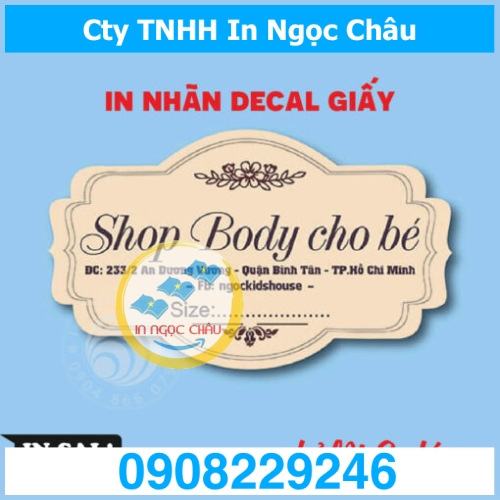  	In decal laptop theo yêu cầu