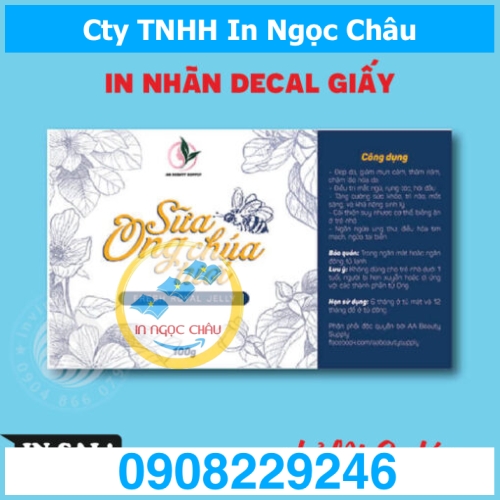  	In decal laptop theo yêu cầu
