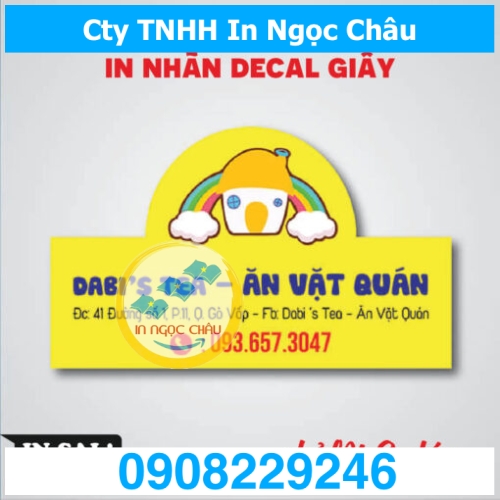  	In decal laptop theo yêu cầu