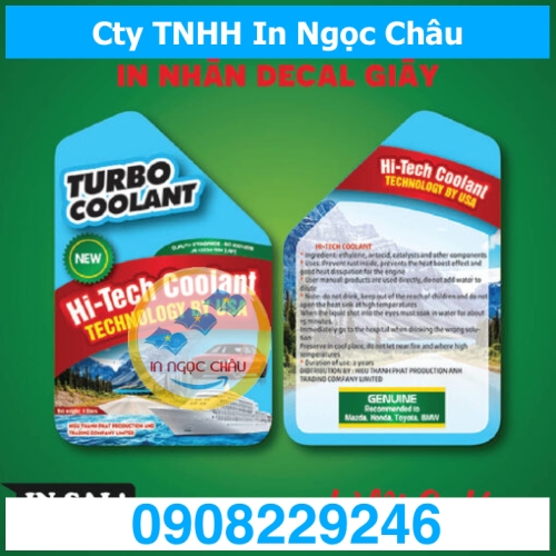  	In tem nhãn decal dán sản phẩm