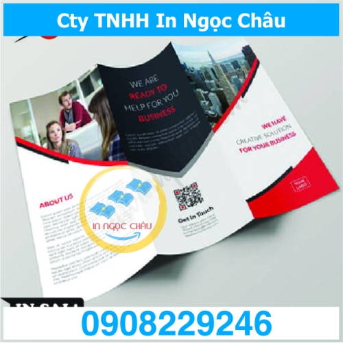  	In Brochure A4 – Số lượng 2000 tờ A4 cấn 2 đường