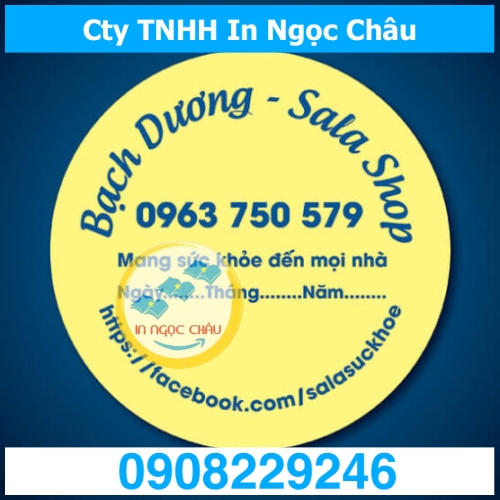  	In tem nhãn decal dán sản phẩm