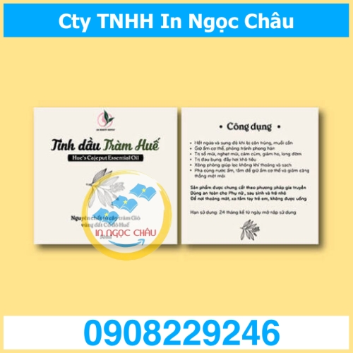  	In tem nhãn decal dán sản phẩm