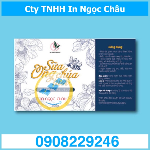  	In tem nhãn decal dán sản phẩm
