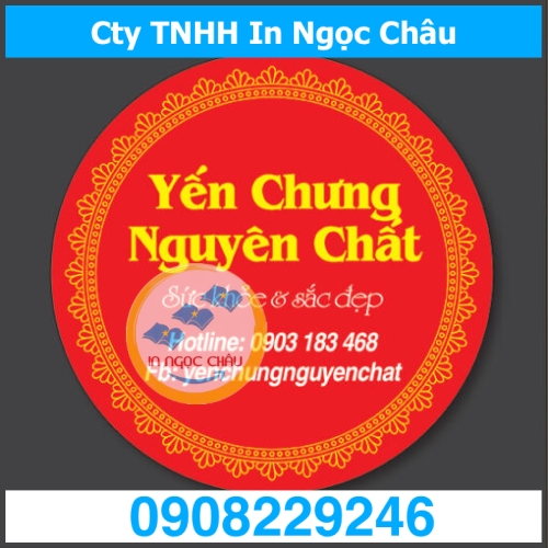  	In tem nhãn decal dán sản phẩm
