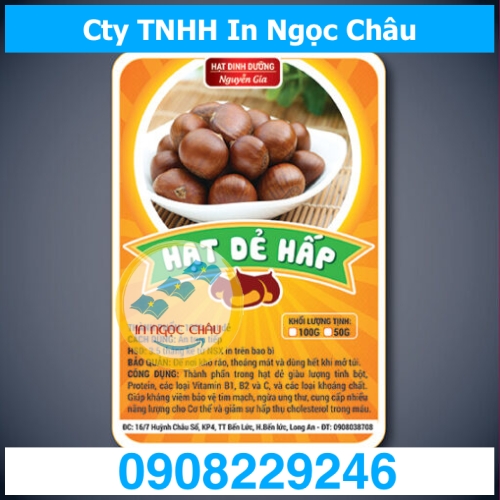 	In tem nhãn decal dán sản phẩm