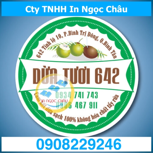 	In tem nhãn decal dán sản phẩm