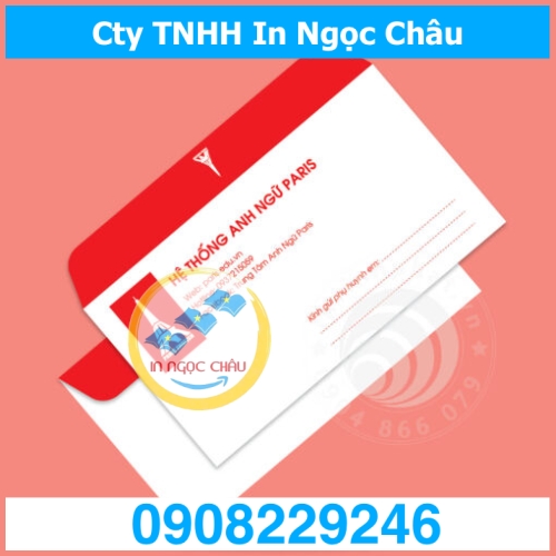  	IN BAO THƯ – BÌ THƯ – PHONG BÌ