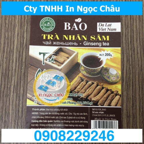  	In Nhãn Decal Giấy