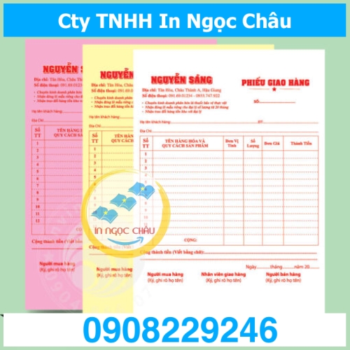  	Công ty in phiếu giao hàng 3 liên giá rẻ