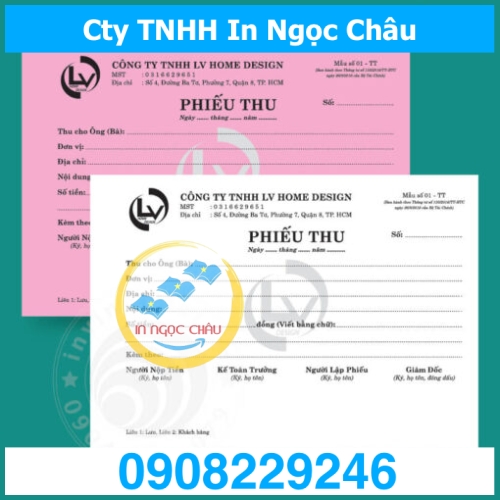  	In Phiếu Thu các loại