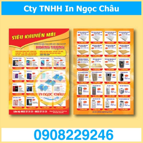  	In Tờ Rơi A5 – Số lượng 2000 tờ A5