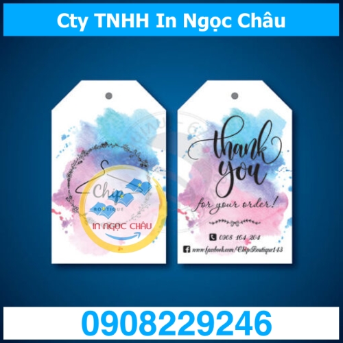 	Giá rẻ hơn 20% khi In Tag Quần Áo HCM, Mác, Thẻ treo, Price tag
