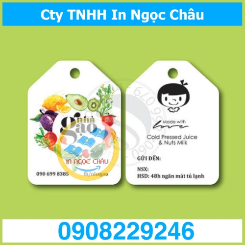  	Giá rẻ hơn 20% khi In Tag Quần Áo HCM, Mác, Thẻ treo, Price tag
