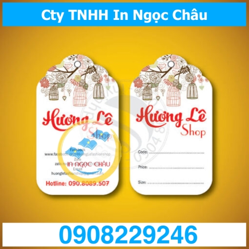  	Giá rẻ hơn 20% khi In Tag, Mác, Thẻ treo, Price tag Long An