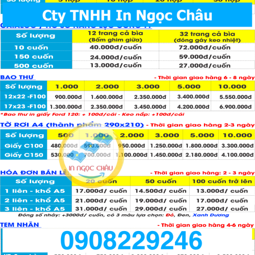  	In Tờ Rơi A4 – Số lượng 2000 tờ A4